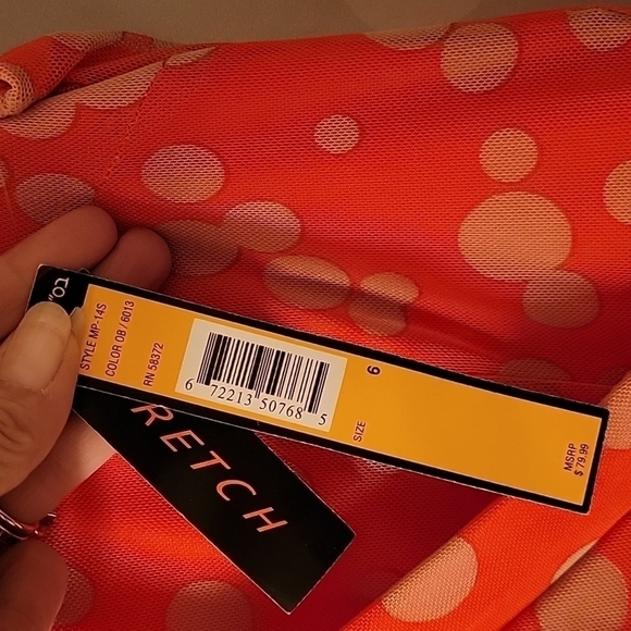 I le size 6 Orange with White Polkadot Dress - Picture 10 of 10